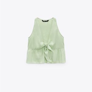 ZARA: TIED NECKLINE TOP